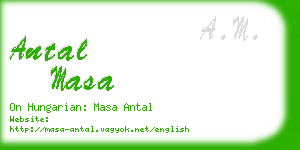 antal masa business card